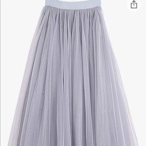 Lavender gray tulle skirt